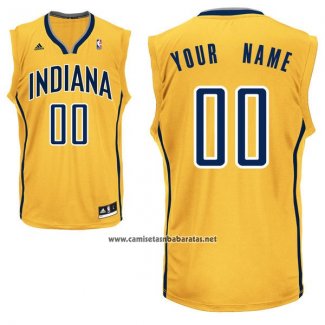 Camiseta Indiana Pacers Adidas Personalizada Amarillo