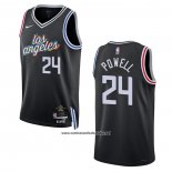 Camiseta Los Angeles Clippers Norman Powell #24 Ciudad 2022-23 Negro