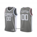 Camiseta Los Angeles Clippers Personalizada Earned 2020-21 Gris