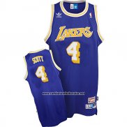 Camiseta Los Angeles Lakers Byron Scott #4 Retro Azul