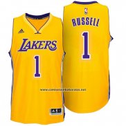 Camiseta Los Angeles Lakers D'Angelo Russell #1 Amarillo