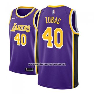 Camiseta Los Angeles Lakers Ivica Zubac #40 Statement 2018-19 Violeta