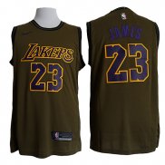 Camiseta Los Angeles Lakers Lebron James Nike #23 Verde
