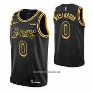 Camiseta Los Angeles Lakers Russell Westbrook #0 Ciudad Negro
