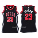 Camiseta Mujer Chicago Bulls Michael Jordan #23 Negro
