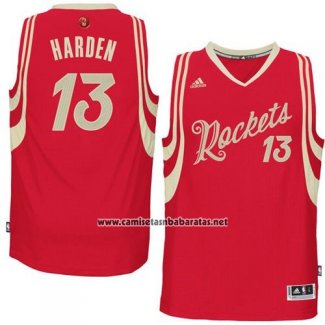 Camiseta Navidad 2015 Houston Rockets James Harden #13 Rojo