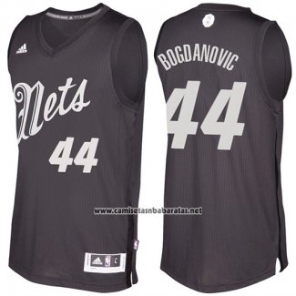Camiseta Navidad 2016 Brooklyn Nets Bojan Bogdanovic #44 Negro
