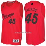 Camiseta Navidad 2016 Chicago Bulls Denzel Valentine #45 Rojo