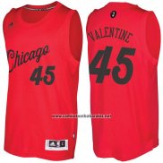 Camiseta Navidad 2016 Chicago Bulls Denzel Valentine #45 Rojo