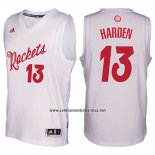 Camiseta Navidad 2016 Houston Rockets James Harden #13 Blanco