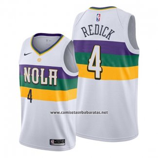 Camiseta New Orleans Pelicans J.j. Redick #4 ##4 Ciudad Blanco