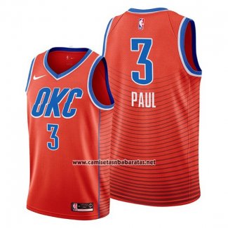 Camiseta Oklahoma City Thunder Chris Paul #3 Statement Naranja