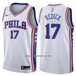 Camiseta Philadelphia 76ers JJ Redick #17 Swingman Association 2017-18 Blanco