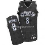 Camiseta Ritmo Moda Brooklyn Nets Deron Williams #8 Negro