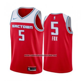 Camiseta Sacramento Kings De'aaron Fox #5 Ciudad 2019-20 Rojo