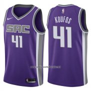 Camiseta Sacramento Kings Kosta Koufos #41 Icon 2017-18 Violeta