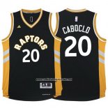 Camiseta Toronto Raptors Bruno Caboclo #20 Negro Oro