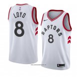 Camiseta Toronto Raptors Jordan Loyd #8 Association 2018 Blanco