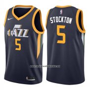 Camiseta Utah Jazz David Stockton #5 Icon 2017-18 Azul