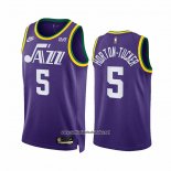 Camiseta Utah Jazz Talen Horton #5 Classic 2023-24 Violeta
