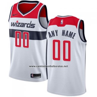 Camiseta Washington Wizards Nike Personalizada 17-18 Blanco Rojo