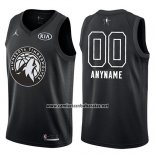 Camiseta All Star 2018 Minnesota Timberwolves Nike Personalizada Negro