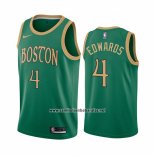 Camiseta Boston Celtics Carsen Edward #4 Ciudad Verde