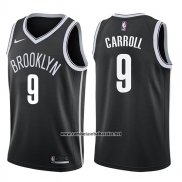 Camiseta Brooklyn Nets Demarre Carroll #9 Icon 2017-18 Negro