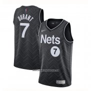 Camiseta Brooklyn Nets Kevin Durant #7 Earned 2020-21 Negro