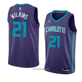 Camiseta Charlotte Hornets Isaiah Wilkins #21 Statement 2018 Violeta