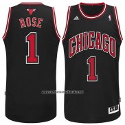 Camiseta Chicago Bulls Derrick Rose #1 Negro