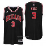 Camiseta Chicago Bulls Dwyane Wade #3 Negro