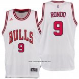 Camiseta Chicago Bulls Rajon Rondo #9 Blanco