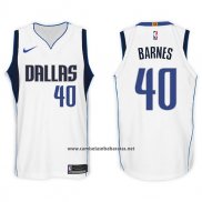 Camiseta Dallas Mavericks Harrison Barnes #40 2017-18 Blanco
