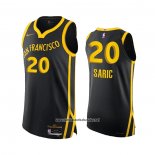Camiseta Golden State Warriors Dario Saric #20 Ciudad Autentico 2023-24 Negro