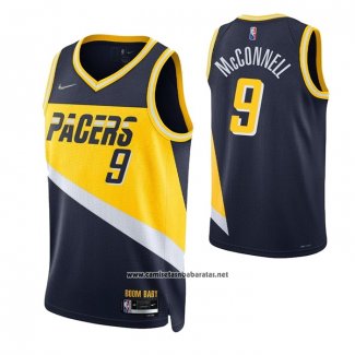 Camiseta Indiana Pacers T.j. Mcconnell #12 Ciudad Gris