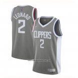 Camiseta Los Angeles Clippers Kawhi Leonard #2 Earned 2020-21 Gris
