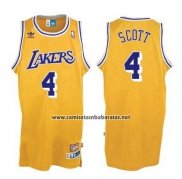 Camiseta Los Angeles Lakers Byron Scott #4 Retro Amarillo