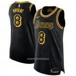 Camiseta Los Angeles Lakers Kobe Bryant #8 Black Mamba Autentico Negro