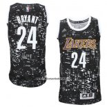 Camiseta Luces De La Ciudad Los Angeles Lakers Kobe Bryant #24 Negro