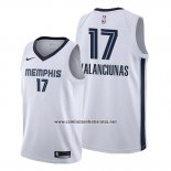 Camiseta Memphis Grizzlies Jonas Valanciunas #17 Association Blanco