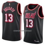 Camiseta Miami Heat Bam Adebayo #13 Classic 2018 Negro