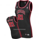 Camiseta Mujer Chicago Bulls Jimmy Butler #21 Negro