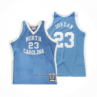 Camiseta NCAA North Carolina Tar Heels Michael Jordan #23 Mitchell & Ness 1983-84 Azul