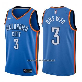 Camiseta Oklahoma City Thunder Corey Brewer #3 Icon 2017-18 Azul