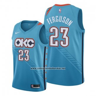 Camiseta Oklahoma City Thunder Terrance Ferguson #23 Ciudad Edition Azul