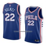 Camiseta Philadelphia 76ers Richaun Holmes #22 Icon 2018 Azul
