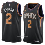 Camiseta Phoenix Suns Isaiah Canaan #2 Statement 2018 Negro