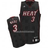 Camiseta Ritmo Moda Miami Heat Dwyane Wade #3 Negro