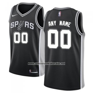 Camiseta San Antonio Spurs Nike Personalizada 17-18 Negro